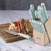 Kenmore Kenmore Kane Stainless Steel Stamped Triple-Riveted Knife Block Set,