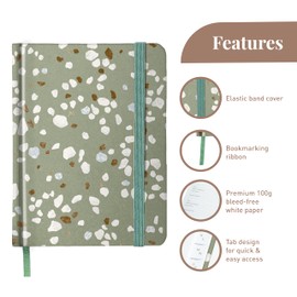 Rileys & Co. Compact Terrazzo Password Book | Alphabetically Assorted, Secure Login Organiser, Internet & Website Username Manager | Portable and Practical (Green, 6 x 4.5 inches)