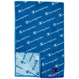 Champion 5065010200 Sports Towel, Approx. 13.4 x 43.3 inches (34 x 110 cm), Youth Logo, Blue
