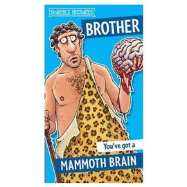 Horrible Histories Stone Age Man Brother Birthday Card,Multi Colour,HH002