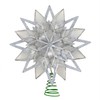 10-Light 8-Point Silver Glitter Capiz Star Tree Topper