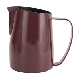 Milk Frother Cup Professional Stylish Exquisite Slanted Mouth Stainless Steel Milk Frothing Pitcher for Coffee Latte Frothing Milk 450ml Purple