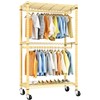 Raybee 79" H Heavy Duty Rolling Garment Rack for Hanging