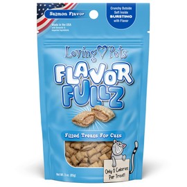 Loving Pets Flavorfullz Filled Treats for Cats, Salmon 3 oz.