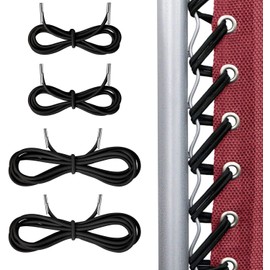 Maius Replacement Cord for Zero Gravity Chair, 4 Pack Universal Replacement Elastic Cords Repair Tool Kit for Sun Loungers, Garden Chairs, Outdoor Recliners, Anti Gravity Chair, Bungee Chairs - Black