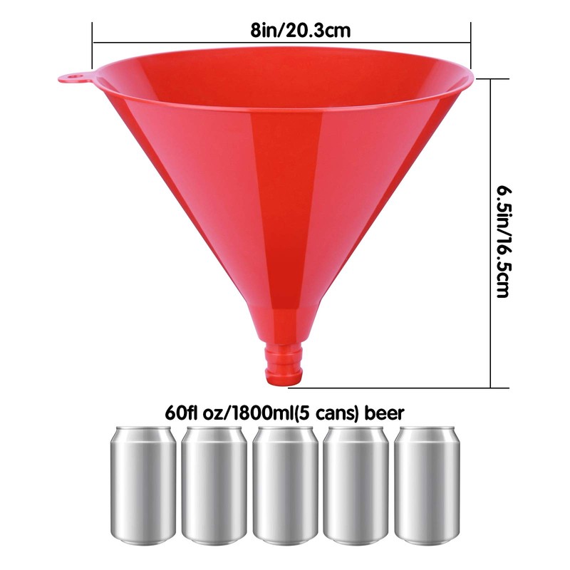 iPihsius Beer Bong Funnel, Beer Bong Double Header Black with