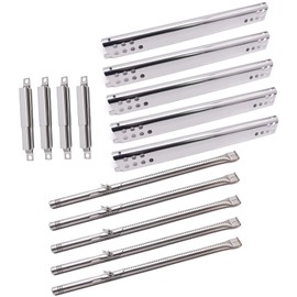 Criditpid Grill Replacement Parts for Charbroil Performance 5 Burner 463347518, 463347519, Charbroil 4 Burner 463347017, 463342119, 463376017, 463377319. Heat Plates, Burners, Crossover Tubes.