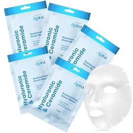 Mascarilla Facial Coreana Con Ácido Hialurónico Y Ceramidas, Probada Por Dermatólogos, Para Hidratar, Cuidar Las Arrugas Y Nutrir La Piel. Mascarilla 