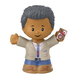 Little People Fisher-Price Figure for Toddler Dollhouse Playset - HXC07 - Grandpa, Papa or Dad Figure with Gray Hair Carrying a Present