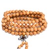 4pcs 108 Buddhist Natural Wooden Prayer Strand Bracelet Necklace Set