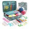58-Piece Crochet Starter Kit for DIY Yarn Projects – Blue