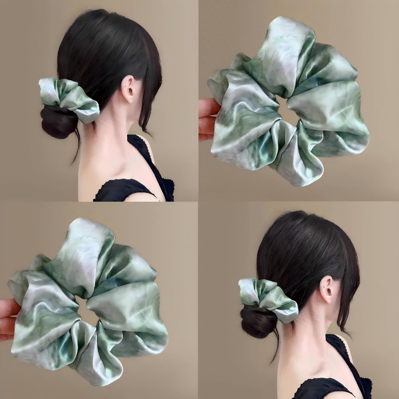 Shiny Organza Scrunchy, Gradient Hair Tie, Women's, Stylish, Hair Accessory,