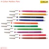 Felt Tip Pens, MULTICOLOUR, Fibre Fine Point, Pack of 10,