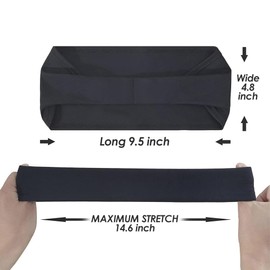 5 Pack Men's Sports Headbands - Sweat-Absorbing Running Headband with Non-Slip Grip, Breathable Workout Band for Gym, Cycling, Basketball, Tennis (Black Set)