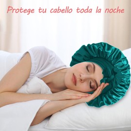 FOLAI Green Hair Satin Hat, Green