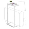 TUTOTAK C Shaped End Table, Small Side Table, 28.7 inch
