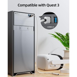 Tiergrade Link Cable 16FT Compatible with Meta Quest 3/2/Pro, Separate USB-C Charging Cable for Power Supply, USB 3.0 to Type-C for VR Headset/Gaming PC