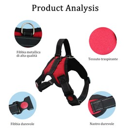 MENGTEQI Professional Dog Harness, Comfortable and Breathable, Adjustable for Small Medium Large Dogs, Suitable for Walking, Running, Training etc. (Purple, L)