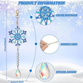 Xutong 6Pcs DIY Modern/Trendy Diamond Art Wind Chimes, Multicolored Acrylic Plastic Cardboard, Hanging, Perfect for Christmas, New Year, DIY Craft