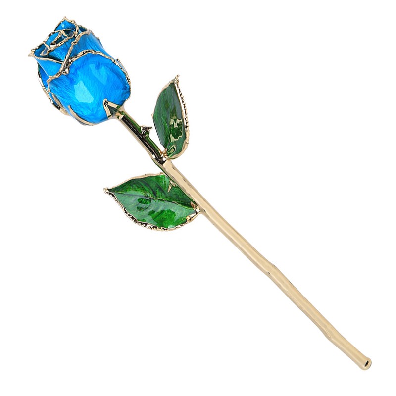 24K Gold Plating Rose Flower with Base Gift for Valentines