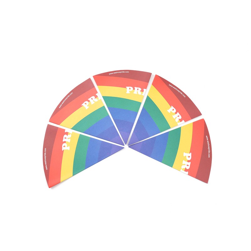 We Show Pride Rainbow Popcorn Cone Holder Cup (Pack of