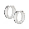 NKlaus Silver Pair Genuine 925 Sterling Silver Folding Hoop Earrings