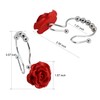 BEAVO Rose Shower Curtain Hooks,12 Pcs Double Glide Shower Curtain