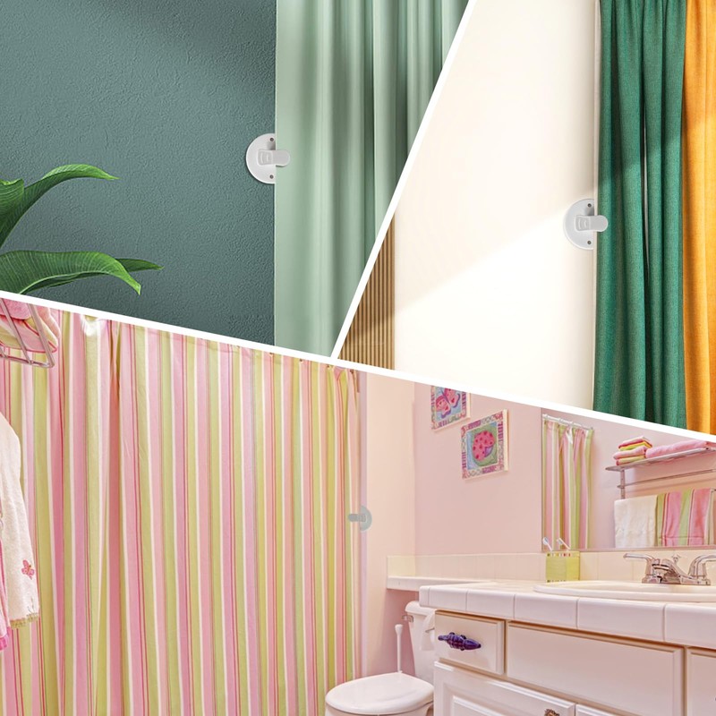6 Pcs Shower Curtain Clips Self Adhesive Shower Splash Clips