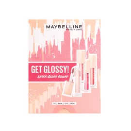 Maybelline New York Get Glossy - Lifter Gloss S(Quad) Giftset - Maybelline Lifter Gloss in Ice, Moon, Silk and Petal