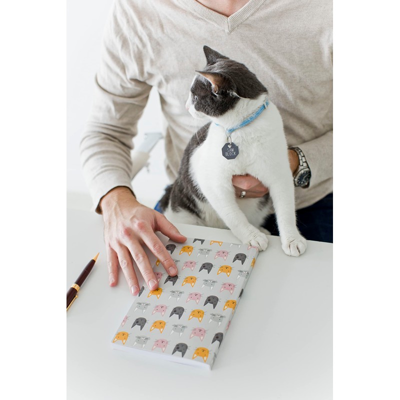 Pearhead Pet Cat Journal, Sweet Cat Face Notebook, School Journal