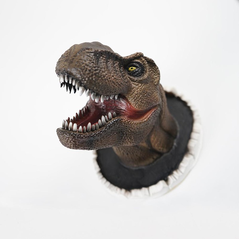 Rex Dinosaur Wall Decoration Funny Personality Wall Mounted Head Statue
