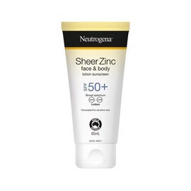 Neutrogena Sheer Zinc Face & Body Lotion Sunscreen SPF50+ 85mL