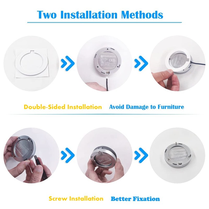 VST 12V Super Bright and Ultra-Thin Under Cabinet Lighting,Recessed or