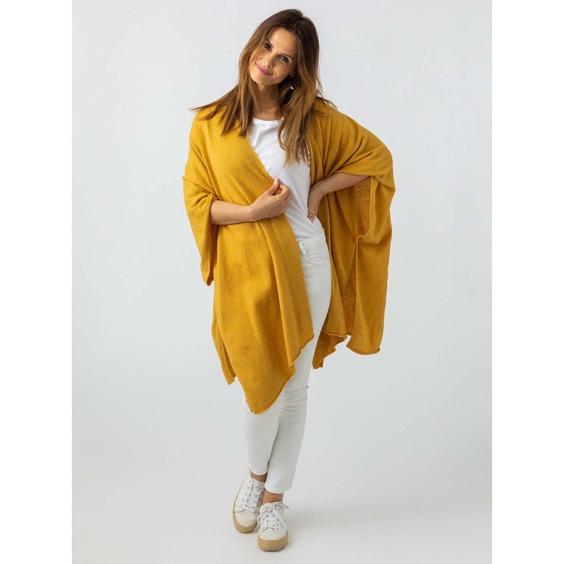 Zwillingsherz Cashmere Dreams Cotton Poncho Cape - High Quality Cape