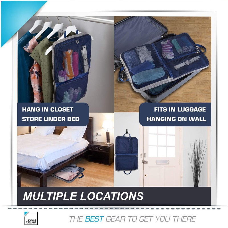 Lewis N. Clark Packing Cube + Hanging Travel Organizer for