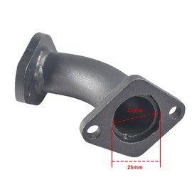 Racing Performance Intake Pipe Inlet Manifold For CT200U CT200U-EX BT200X,for 212cc 196cc/6.5HP Go Kart and Gas Mini Bike,For Honda GX160 GX200 Silvery