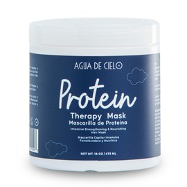 Agua de Cielo Protein Therapy Hair Mask for Damaged Hair - Strengthens, Conditions & Improves Elasticity, With Argan Oil, Collagen, & Hydrolyzed Keratin - 16 Oz