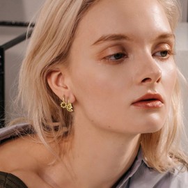 PATISORNA 925 Sterling Silver Earrings for Women,CZ Moon Star Silver Drop Earrings Small Huggie Hoop Earrings, Hypoallergenic Silver Dangling Drop Earrings Jewelry Gift