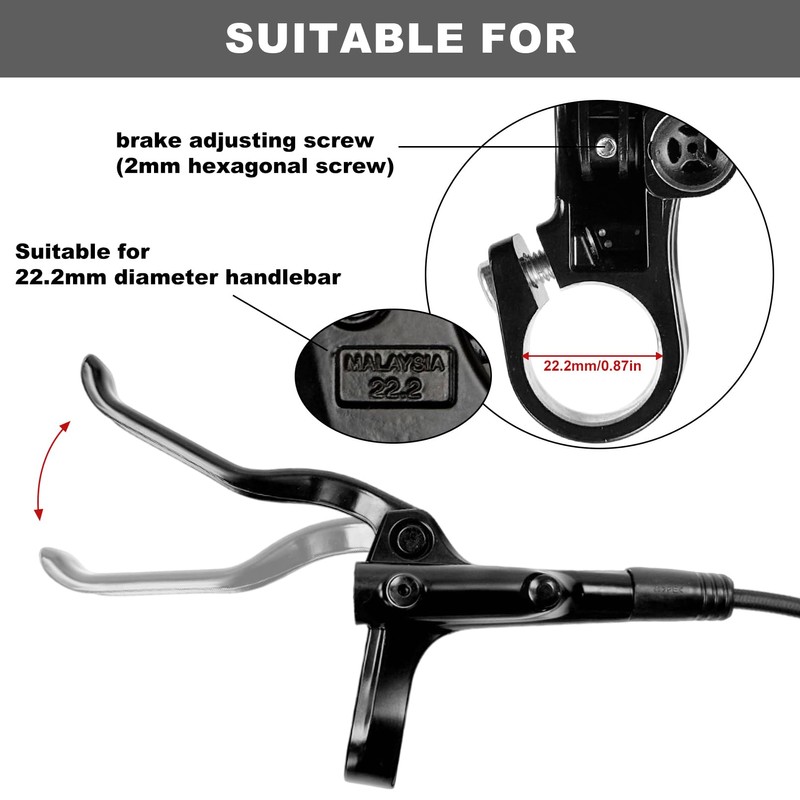Aikolesa MT200 Hydraulic Disc Brake Set Front 800mm and Rear
