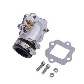 CustomDivine Yamaha Big Cab Intake Manifold Reed Valve Jog Aprio Vino Axis 90 Grand Axis JOG90 BW'S JOG Series 1.1 - 1.3 inches (28 - 32 mm) Parts Repair Replacement Outside Product (Silver)