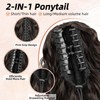 Lommel Ponytail Extension, Claw Clip Ponytail Extension for Women Long