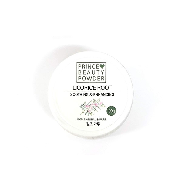 Prince Natural Beauty Powder for facial mask with 100% Cotton Facial Gauze Mask 10 sheets (Licorice Root 감초 3.17oz)