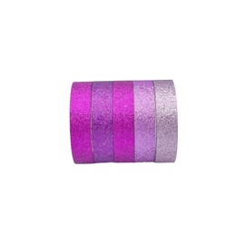 Syntego 5 Rolls Glitter Washi Tape Rolls Decorative Craft Set Colored Tape, Scrapbook Tape, Journaling, Craft Tape (Mix 2)