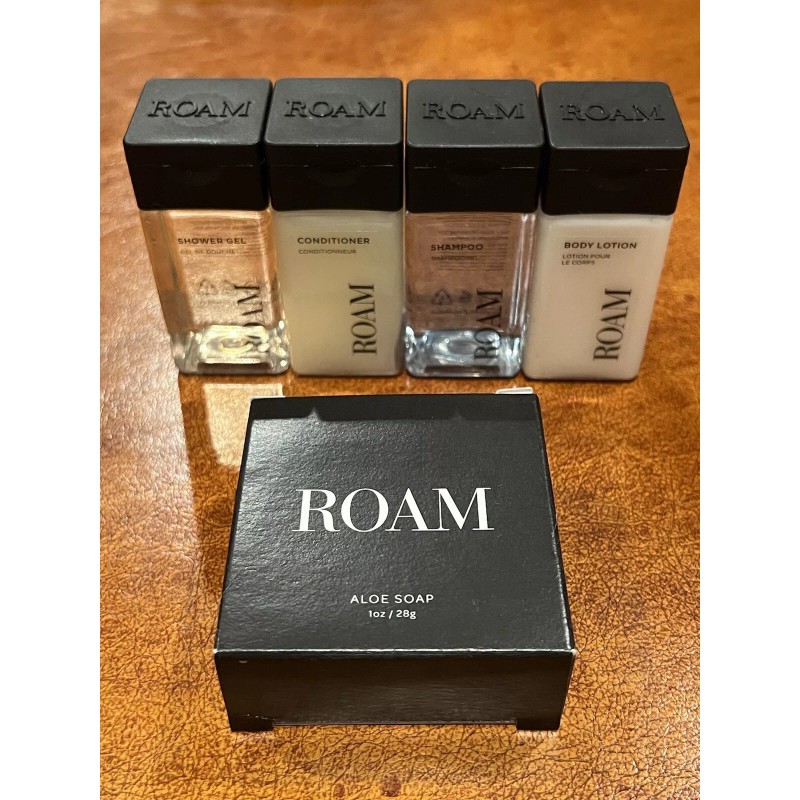 William Roam Travel Set 1oz Shampoo Conditioner Shower Gel Body