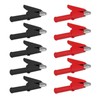AEDIKO 10pcs Full Insulated Alligator Clips Crocodile Clips with 4