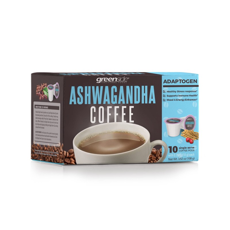 GREENSIDE | Ashwagandha Coffee | Single Serve Cups |10 Count