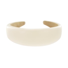 axy Wide Headband in Faux Leather Look Beautiful Women's Headband Hair Accessories Hair Band Hairband HR27CL (White)