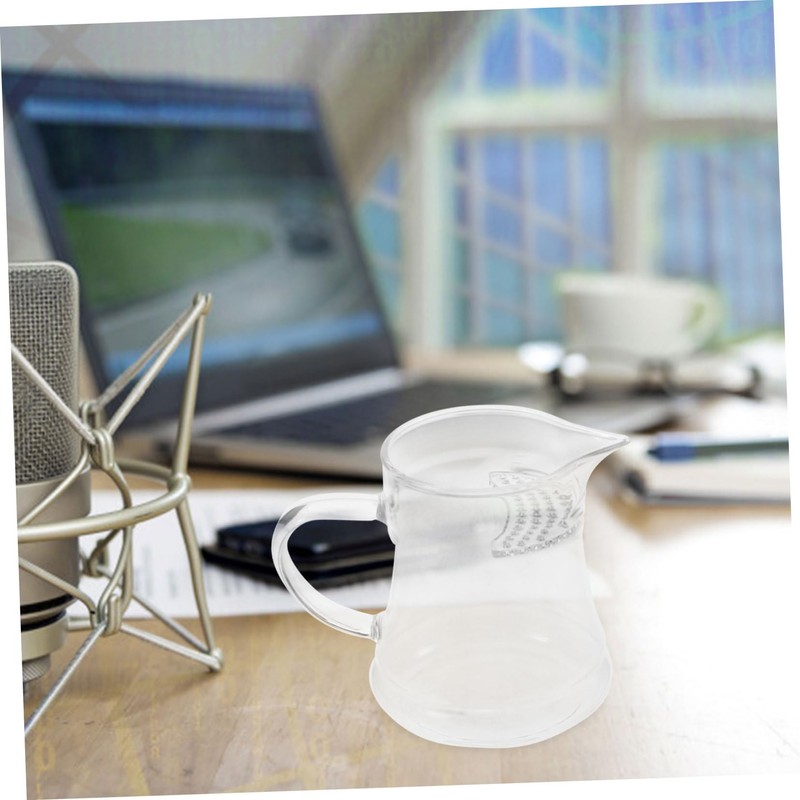 iplusmile Heat Resistant Tea Pitcher with Handle Transparent Cup for