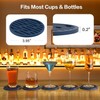 Untersetzer für Getränke 8 Pack Getränkeuntersetzer mit Halter, Hitzebeständige Silikon-Tassenmatte