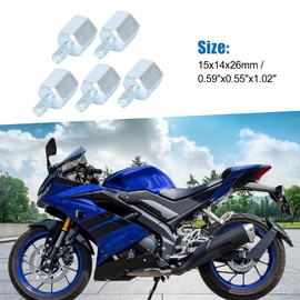 A ABSOPRO Rearview Mirrors Adapter 8mm RH to 6mm RH Mirrors Bolt (Set of 5)